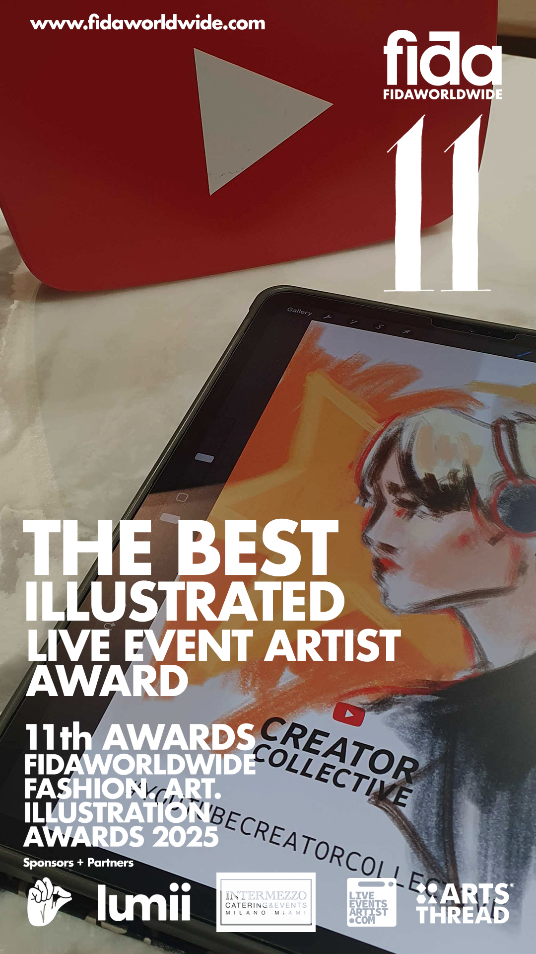 Best Live Event Illustrator Award – Fida 11th Awards (Early bird until end of month)