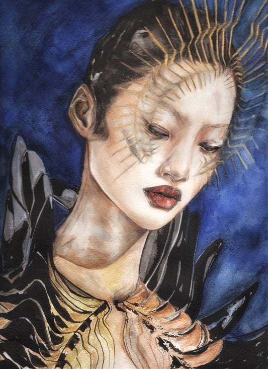 Hydrozoa Headpiece in Gold by Megan Alexander