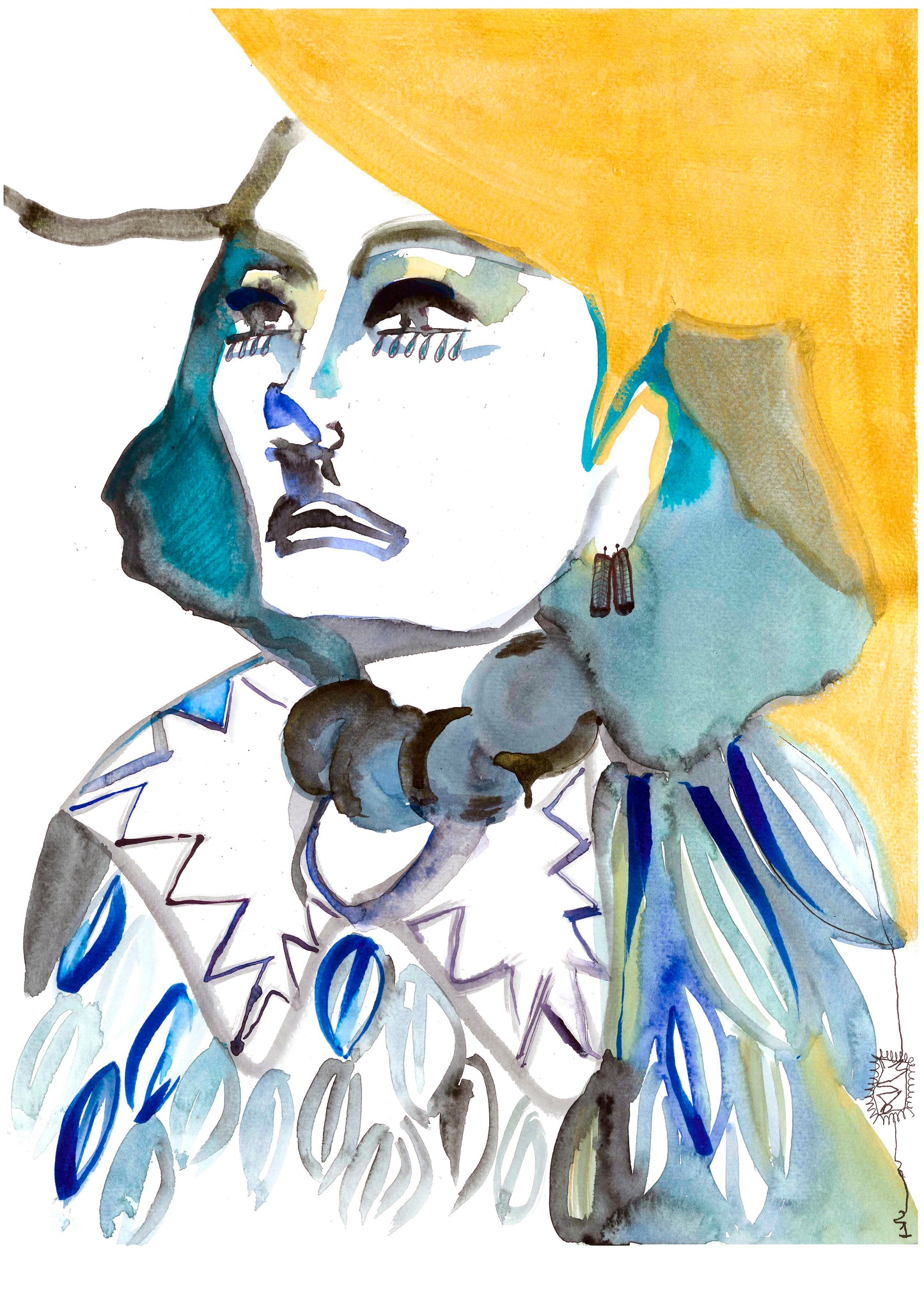 MIA ( blue woman in necklace) by Montserrat Salvat Velat