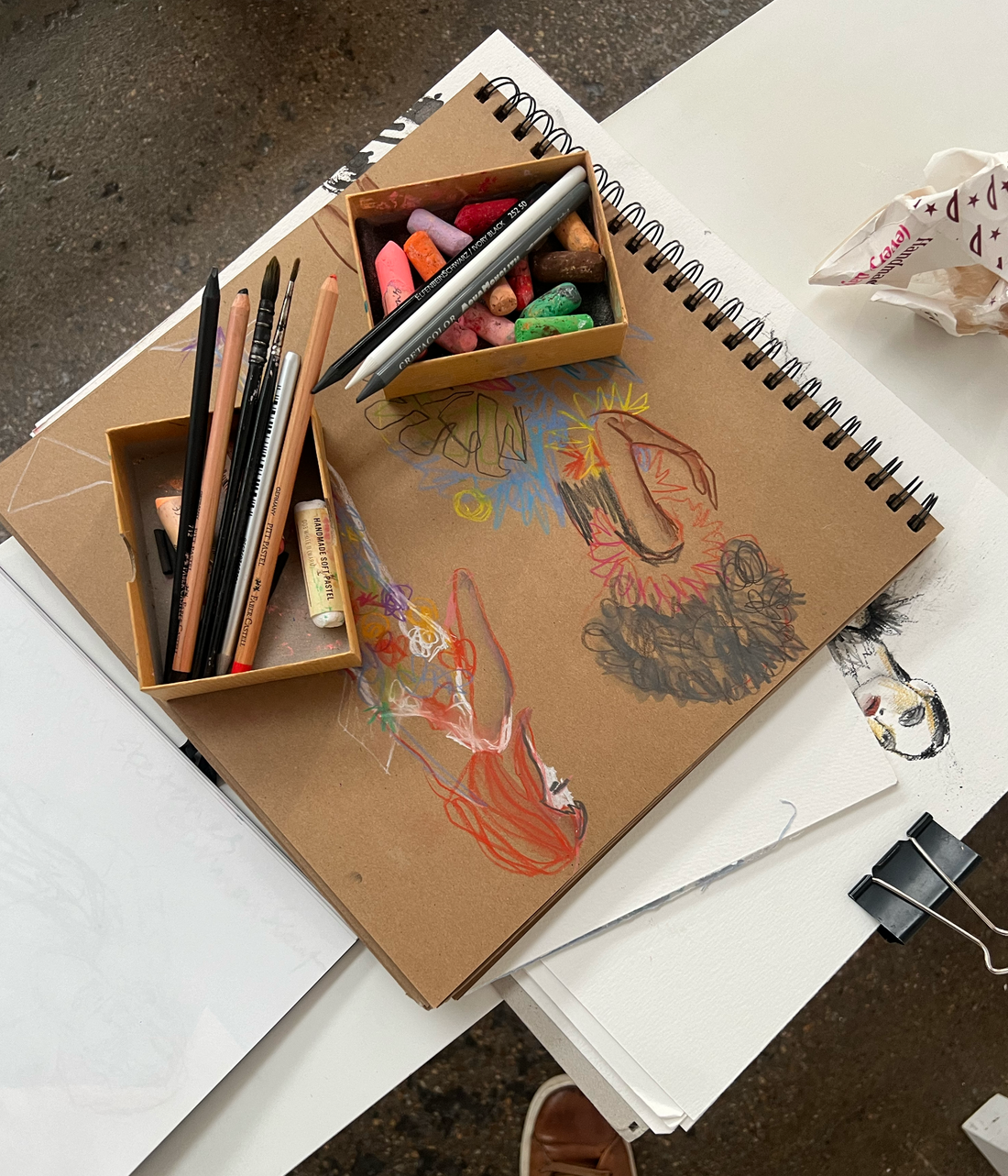Illustrating backstage at Fashion Scout x London Fashion Week