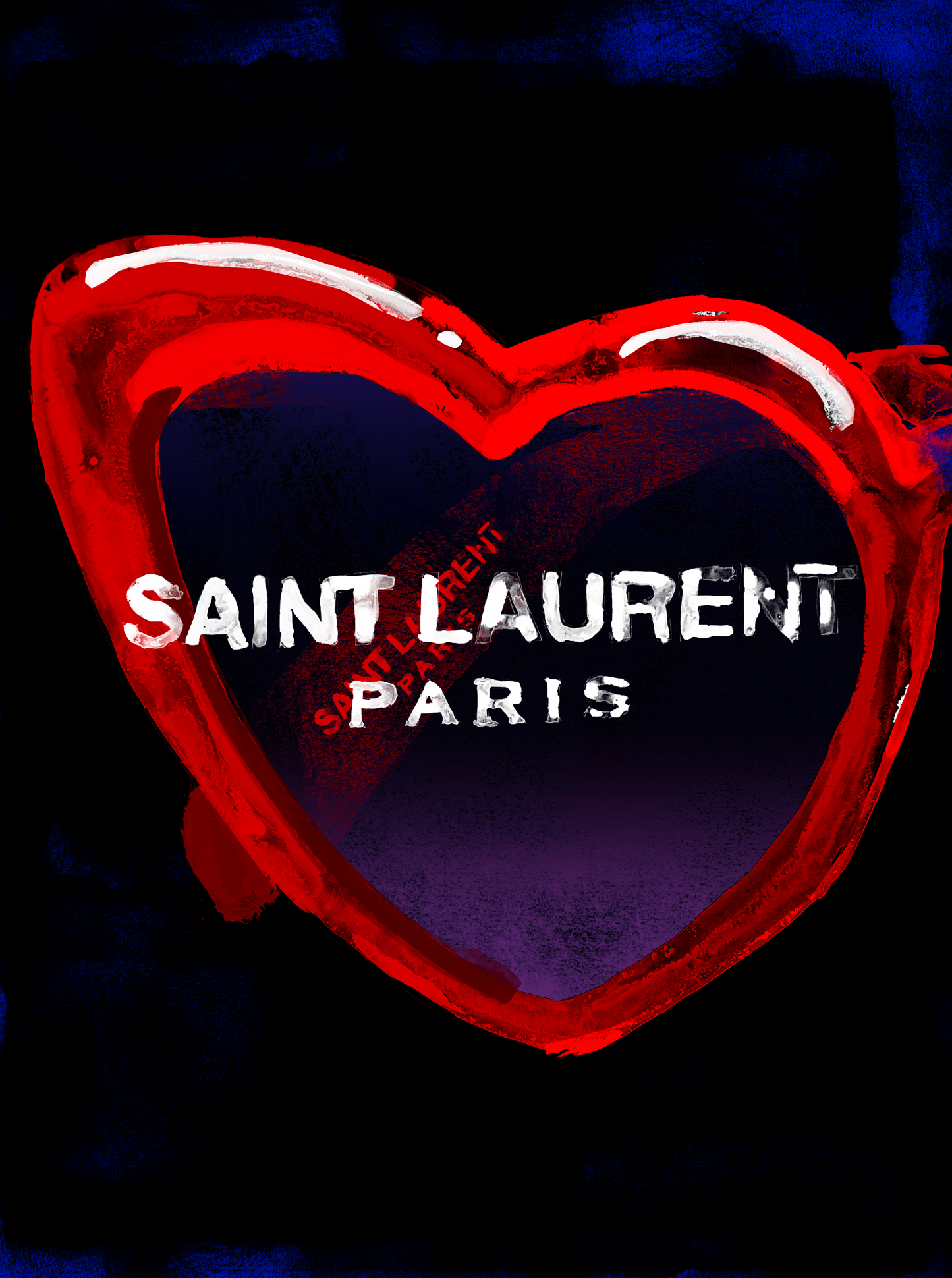 YSL Heart Print