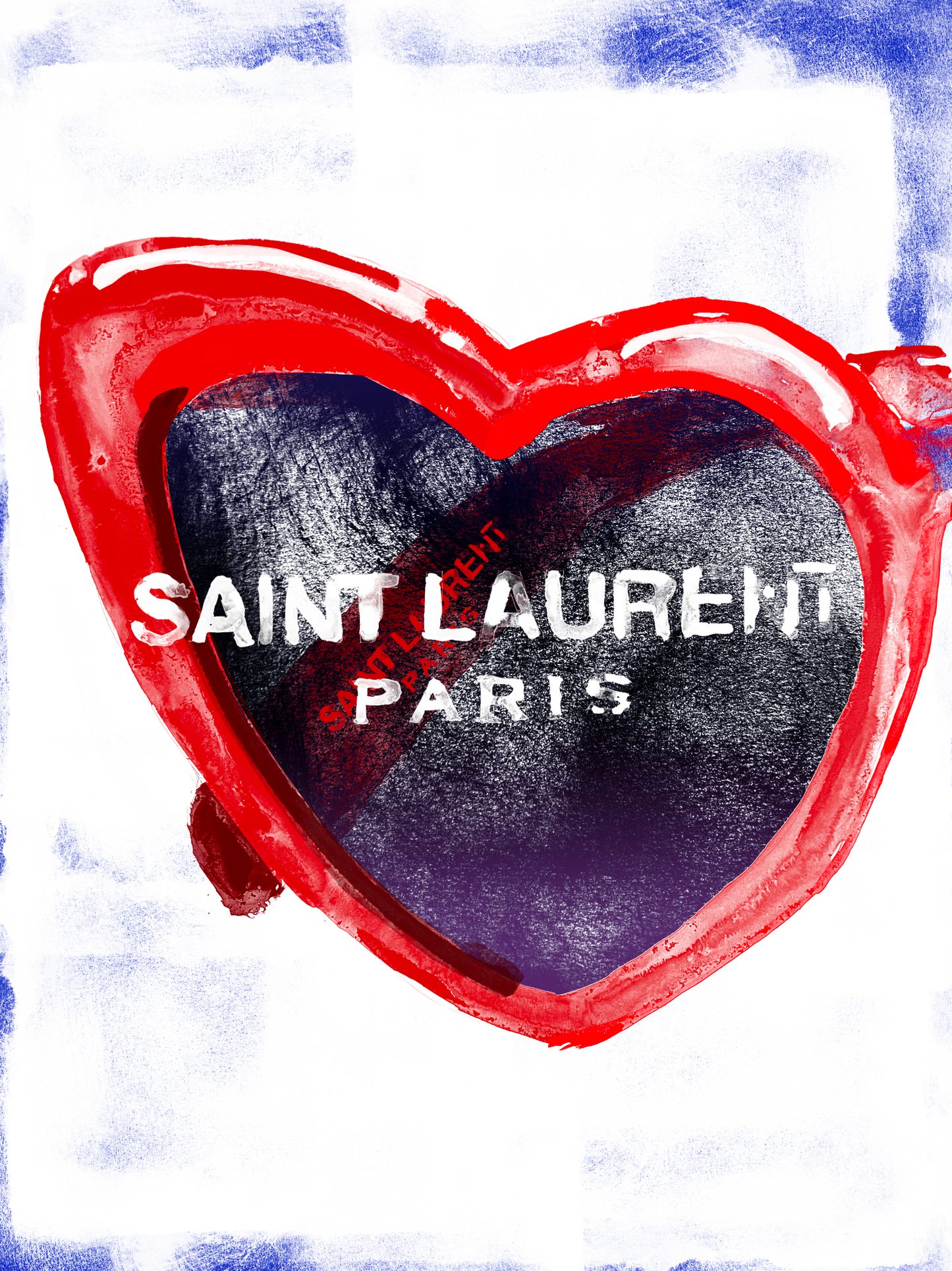 YSL Heart Print