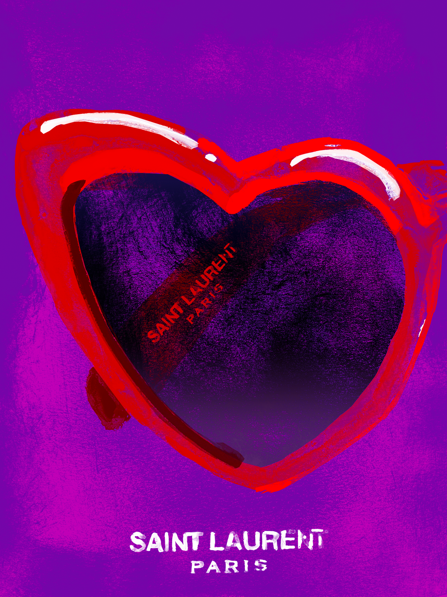 YSL Heart Print