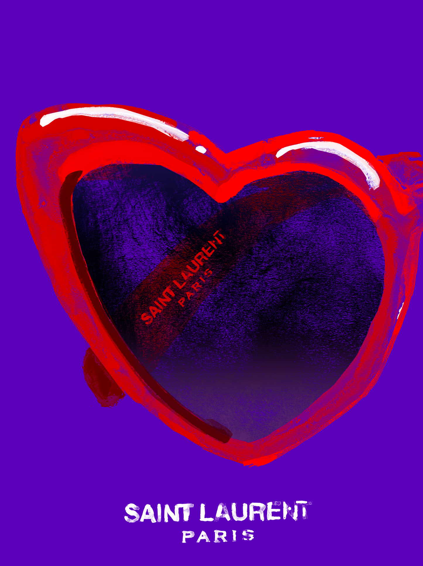 YSL Heart Print