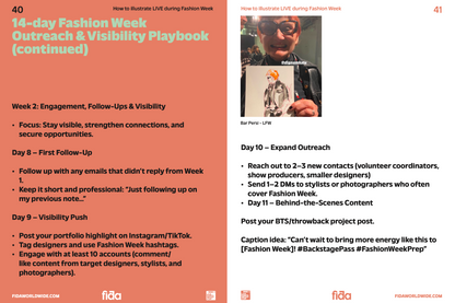 How to Illustrate Live at Fashion Week Playbook